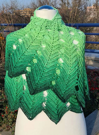 Veilwyn Lace Crochet Shawl Pattern ✨ Airy & Elegant Wrap (PDF)