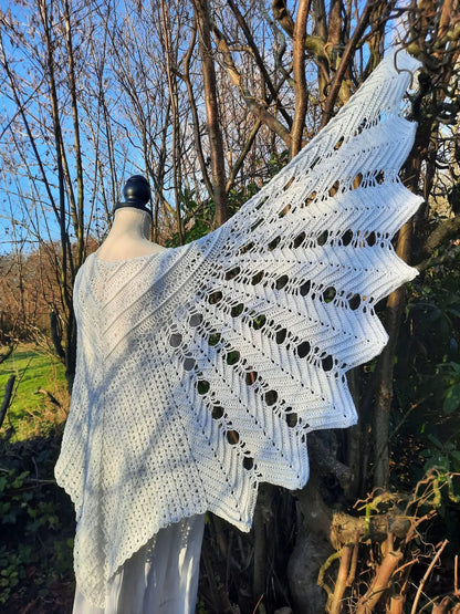 Veilwyn Lace Crochet Shawl Pattern ✨ Airy & Elegant Wrap (PDF)
