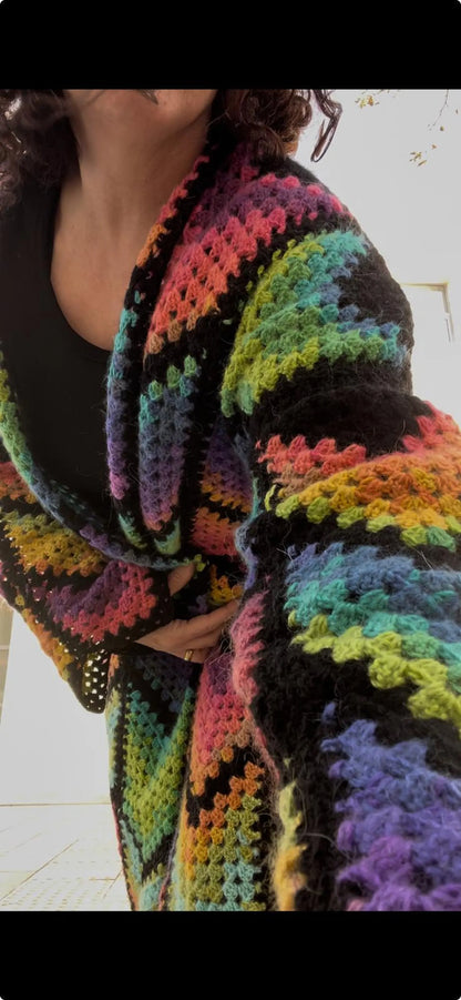 ✨ Diamond Batik Crochet Cardigan Pattern (PDF) 🧶