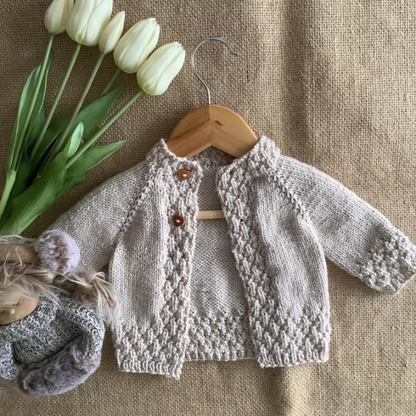 Pineapple Baby Cardigan Knitting Pattern PDF