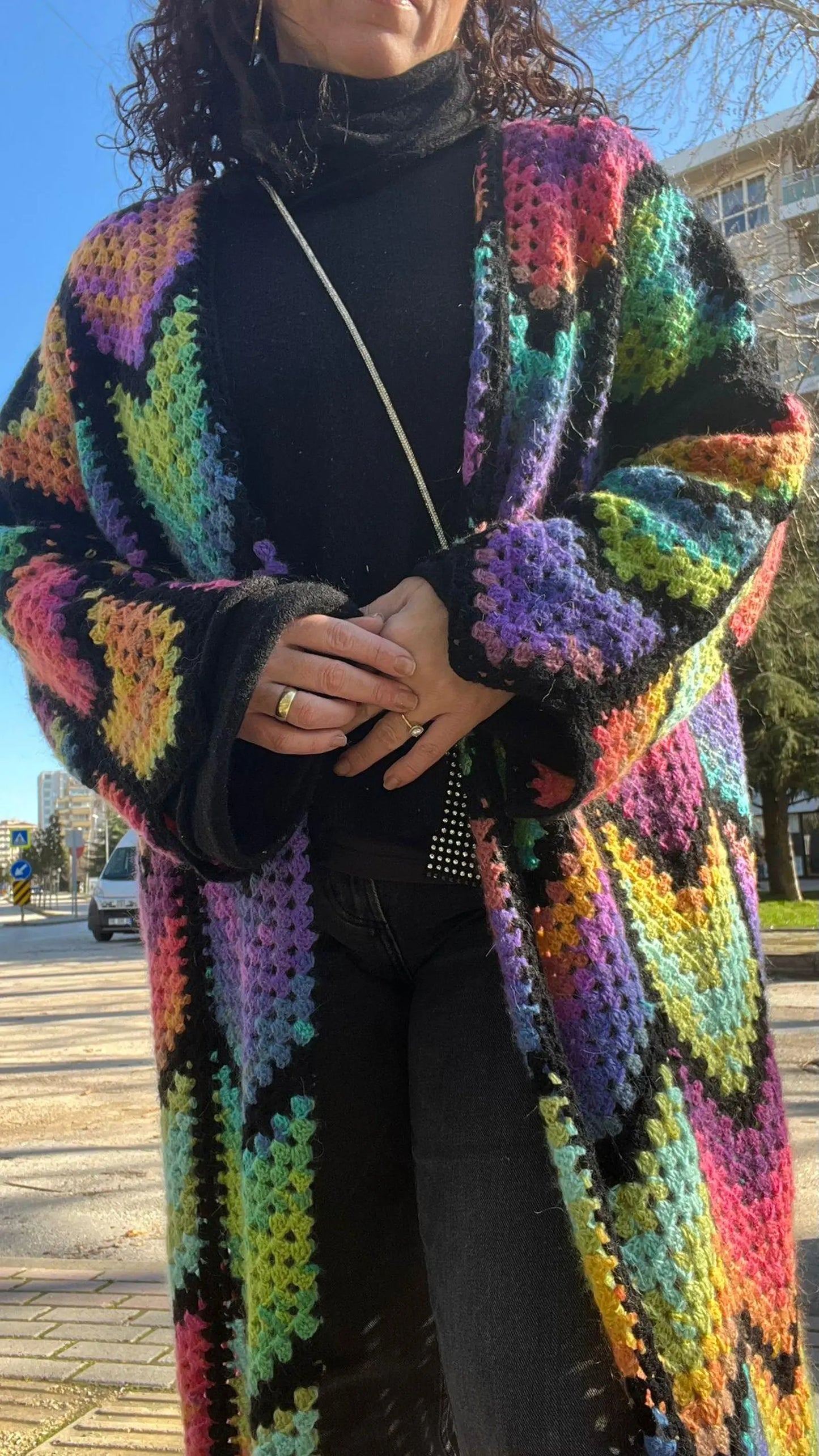✨ Diamond Batik Crochet Cardigan Pattern (PDF) 🧶