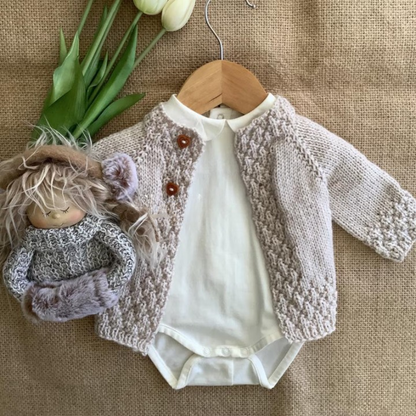 Pineapple Baby Cardigan Knitting Pattern PDF