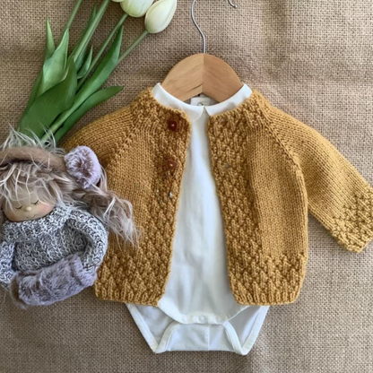 Pineapple Baby Cardigan Knitting Pattern PDF