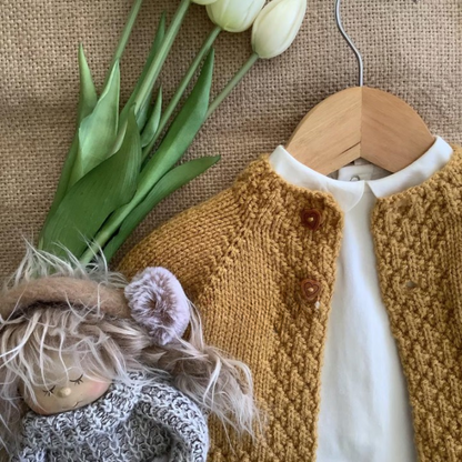 Pineapple Baby Cardigan Knitting Pattern PDF