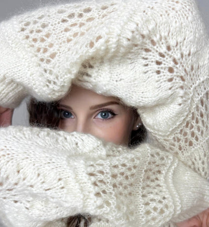 Lace Sweater Knitting Pattern PDF