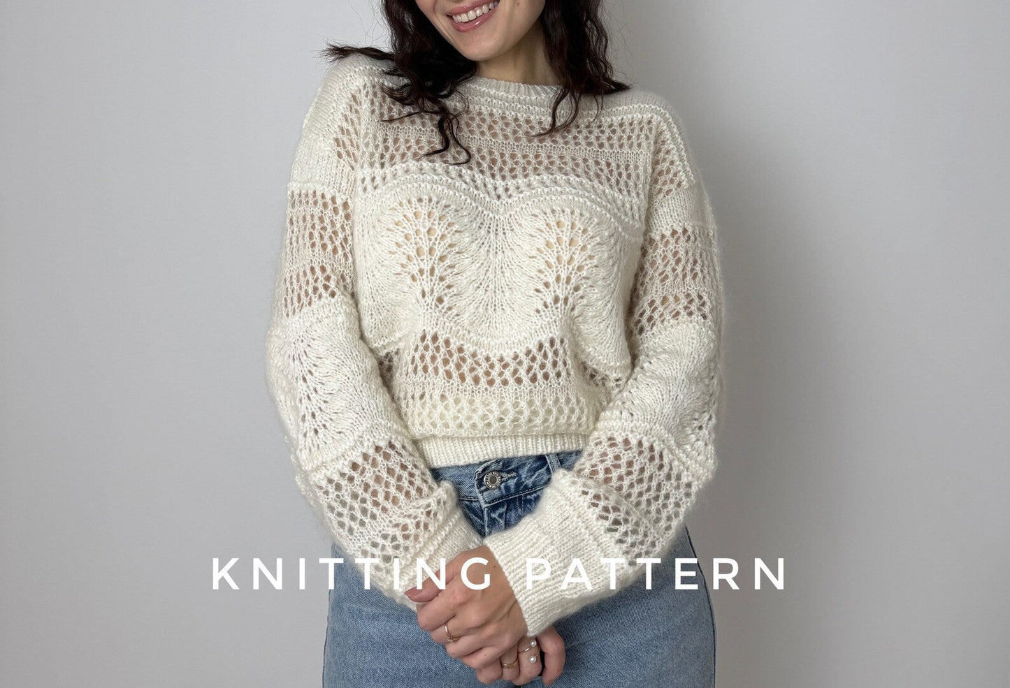 Lace Sweater Knitting Pattern PDF