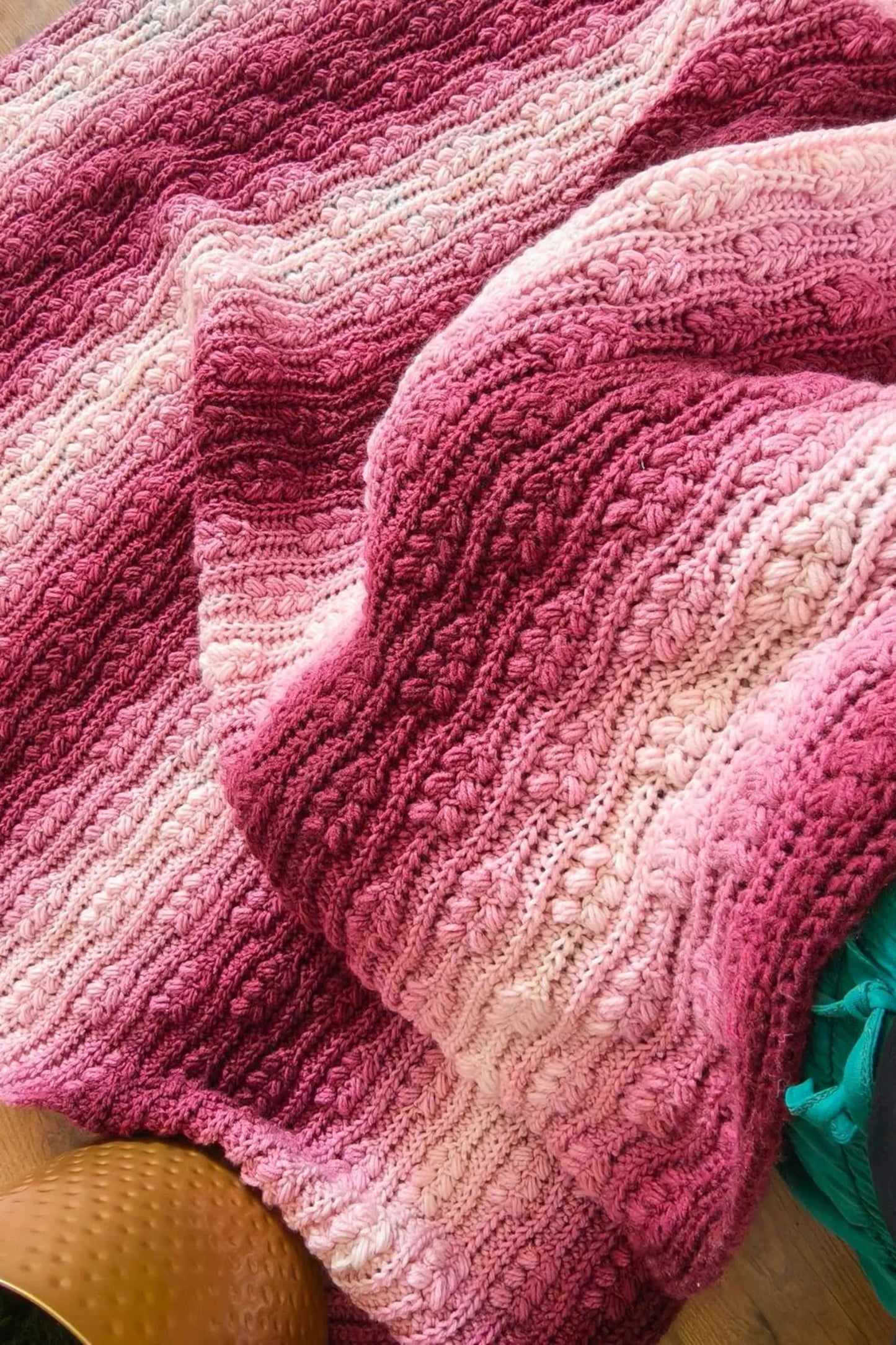 🌾 Wheat Harvest Blanket Crochet Pattern ✨🧶