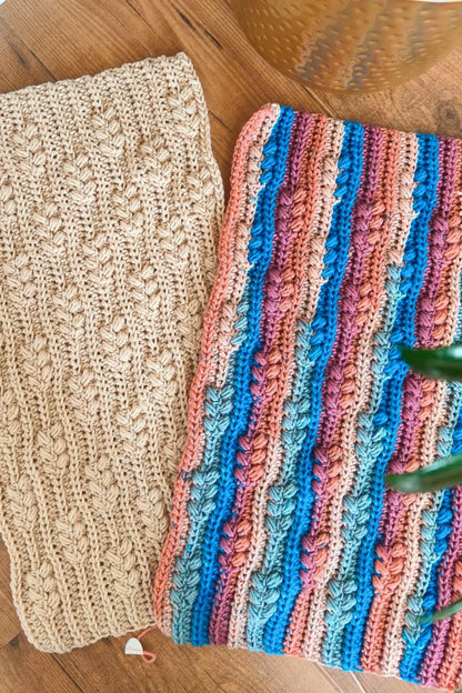 🌾 Wheat Harvest Blanket Crochet Pattern ✨🧶