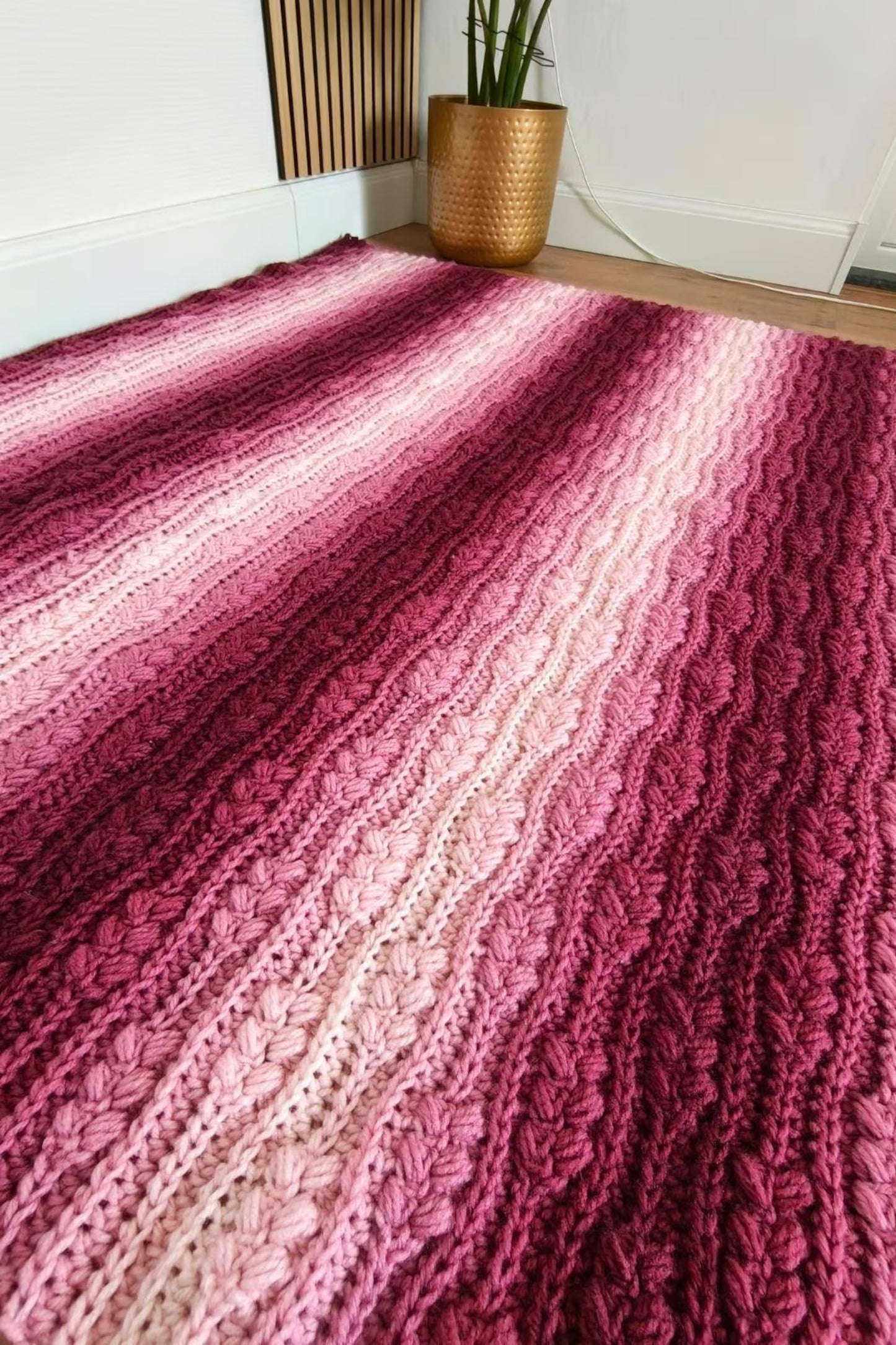 🌾 Wheat Harvest Blanket Crochet Pattern ✨🧶
