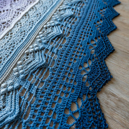 Frozen Iris Lace Shawl Crochet Pattern PDF