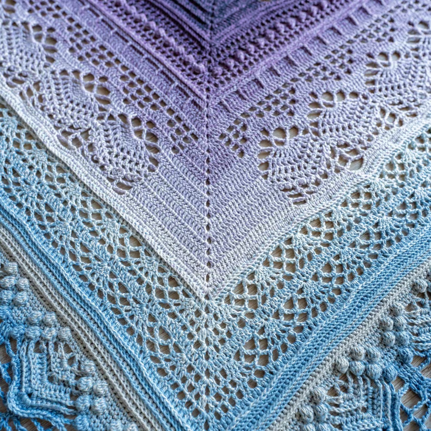 Frozen Iris Lace Shawl Crochet Pattern PDF