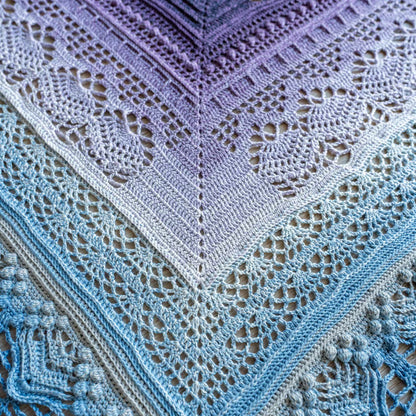 Frozen Iris Lace Shawl Crochet Pattern PDF
