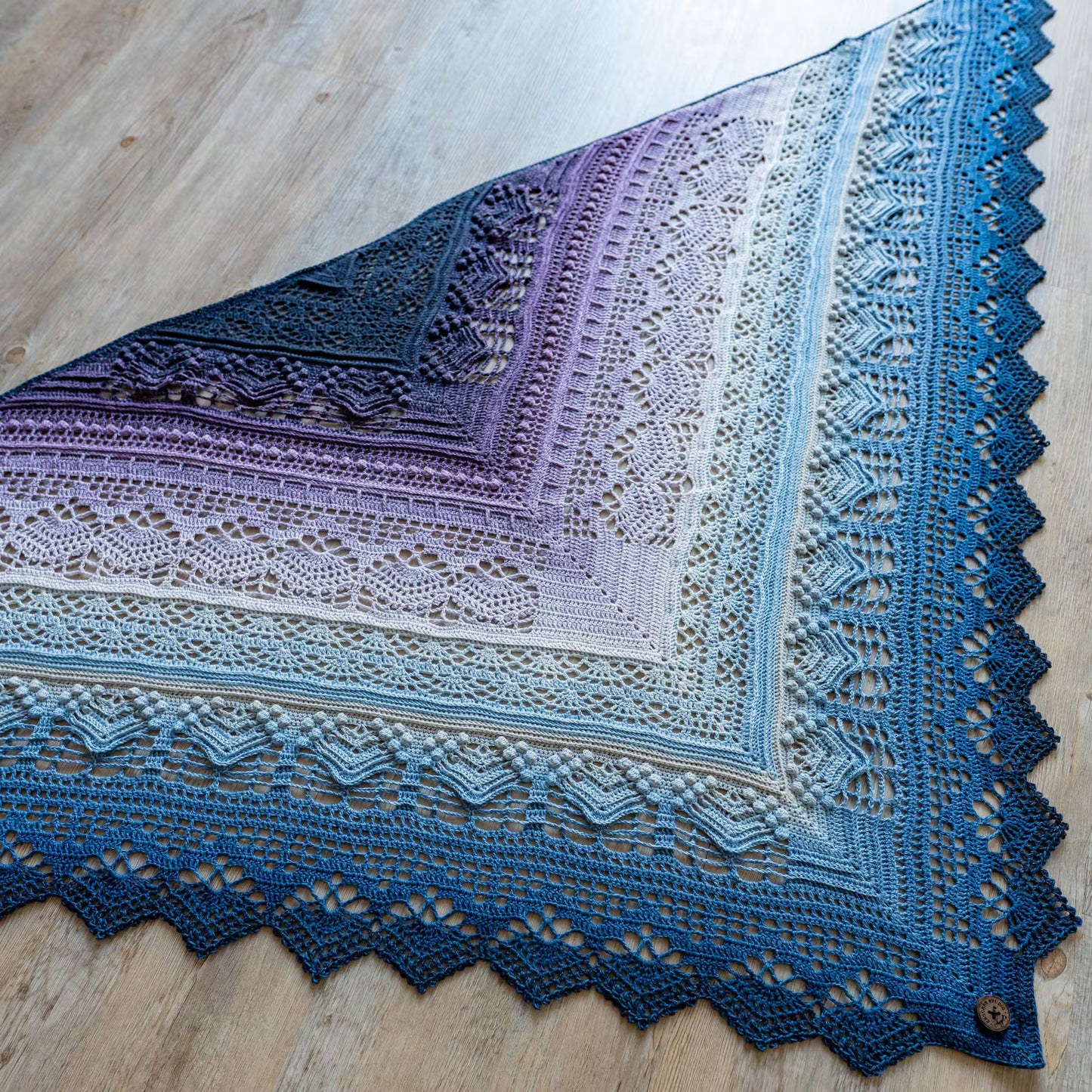 Frozen Iris Lace Shawl Crochet Pattern PDF
