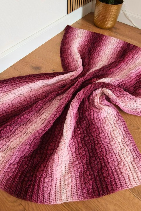 🌾 Wheat Harvest Blanket Crochet Pattern ✨🧶