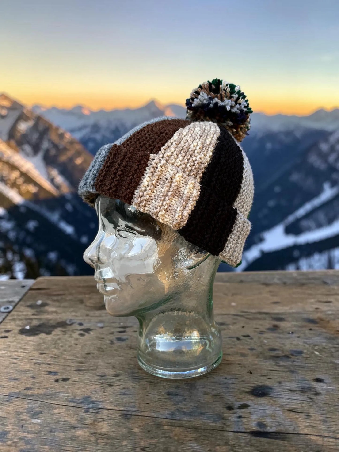 🧶 Scrap Yarn Bobble Beanie Knitting Pattern PDF