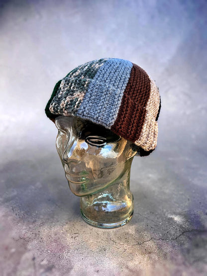 🧶 Scrap Yarn Bobble Beanie Knitting Pattern PDF