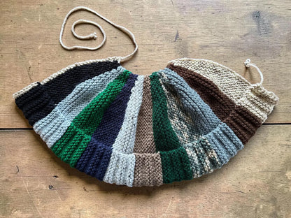 🧶 Scrap Yarn Bobble Beanie Knitting Pattern PDF