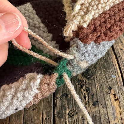 🧶 Scrap Yarn Bobble Beanie Knitting Pattern PDF