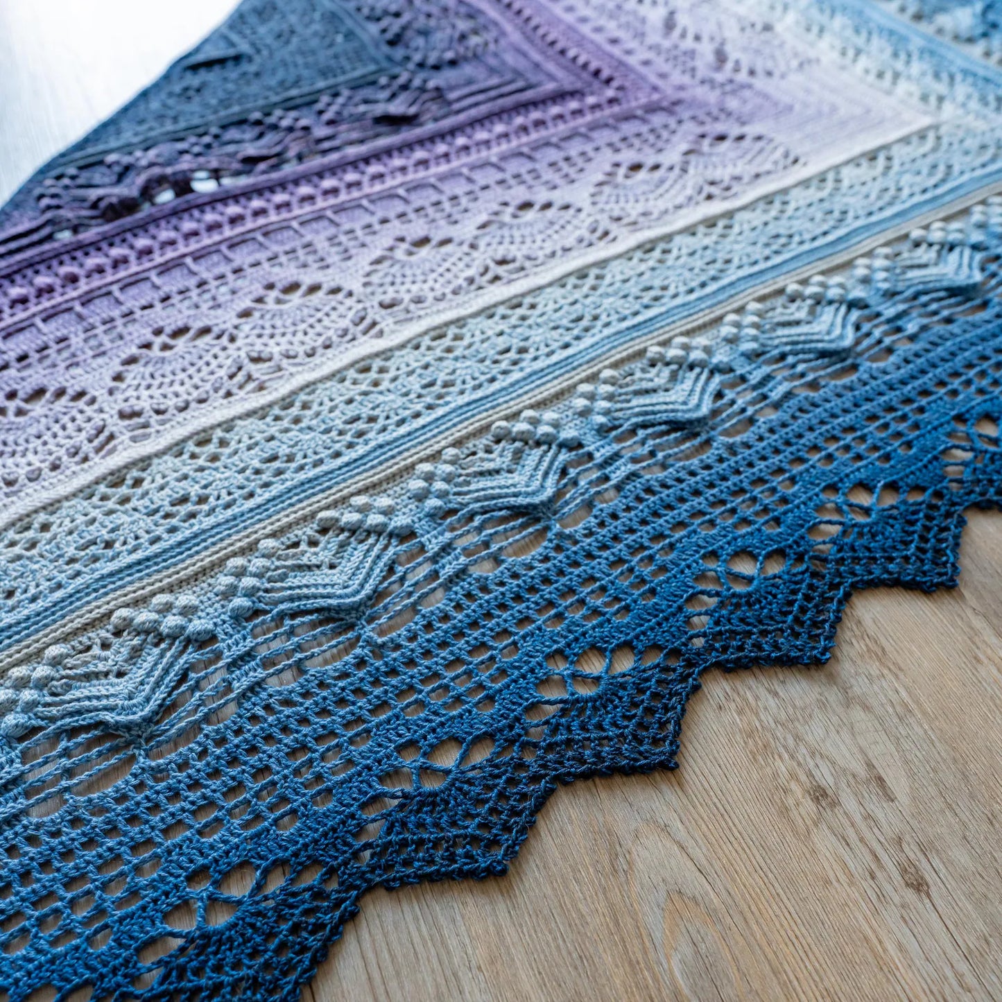 Frozen Iris Lace Shawl Crochet Pattern PDF