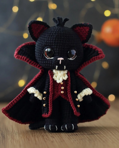 Draco Vampire Cat Amigurumi Crochet Pattern