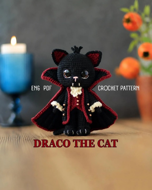 Draco Vampire Cat Amigurumi Crochet Pattern
