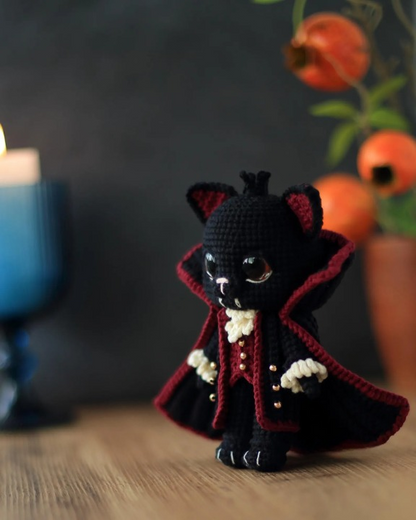 Draco Vampire Cat Amigurumi Crochet Pattern