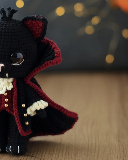 Draco Vampire Cat Amigurumi Crochet Pattern
