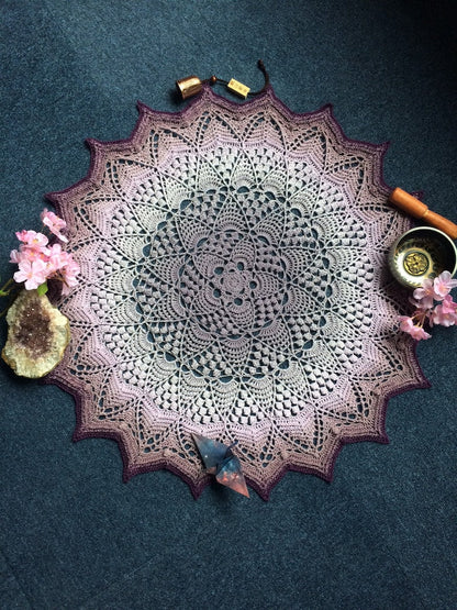 🌸 Lotus Blossom Mandala Crochet Pattern – Elegant & Timeless 🧶✨ - Cielcraft