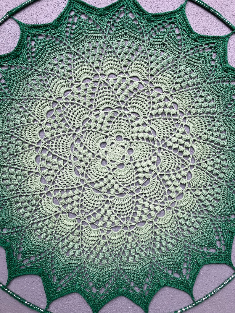 🌸 Lotus Blossom Mandala Crochet Pattern – Elegant & Timeless 🧶✨ - Cielcraft