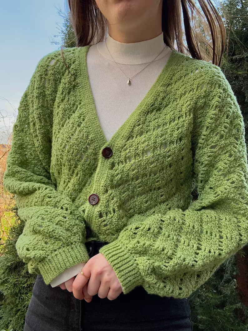 🧥 Crochet Cardigan Pattern – Elegant & Customizable ✨ - Cielcraft
