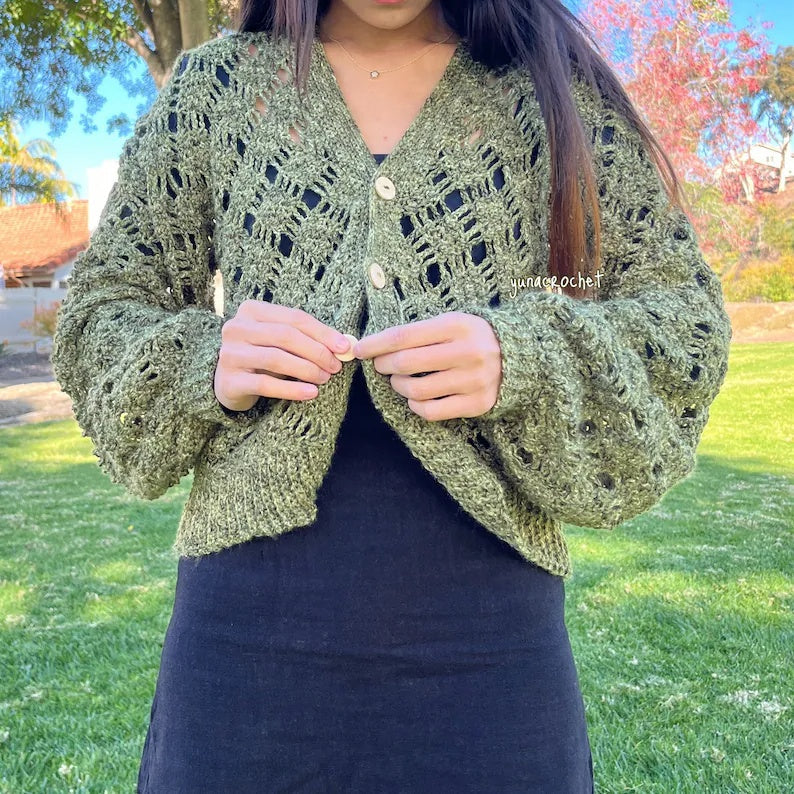 🧥 Crochet Cardigan Pattern – Elegant & Customizable ✨ - Cielcraft