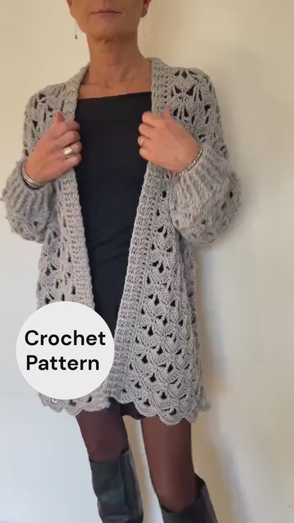 ✨ Lace Vibe Crochet Cardigan Pattern (PDF) 🧶