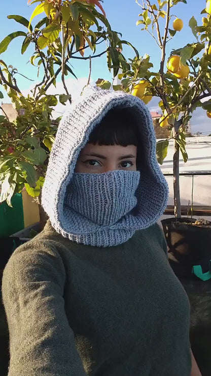 ❄️ Ultimate Winter Balaclava – Knit Hood + Mask Pattern 🧶