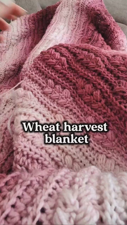 🌾 Wheat Harvest Blanket Crochet Pattern ✨🧶